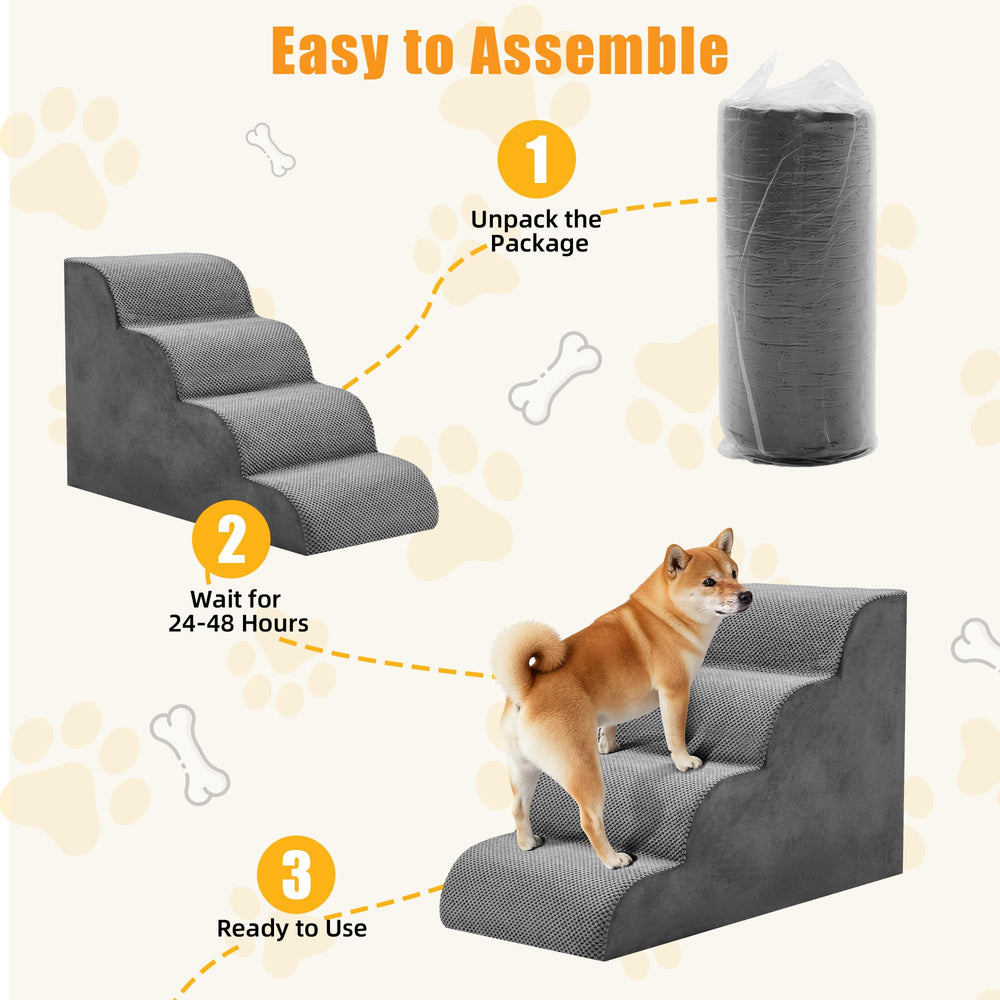 Removable washable cover shown on Newbulig stairs for quick cleaning.