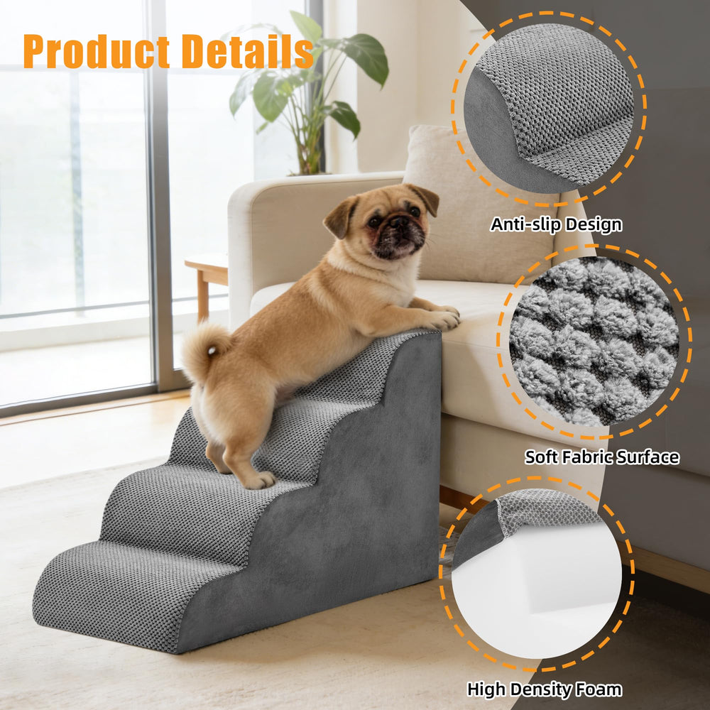 Newbulig dog stairs arrive in vacuum-sealed packaging and expand after opening.