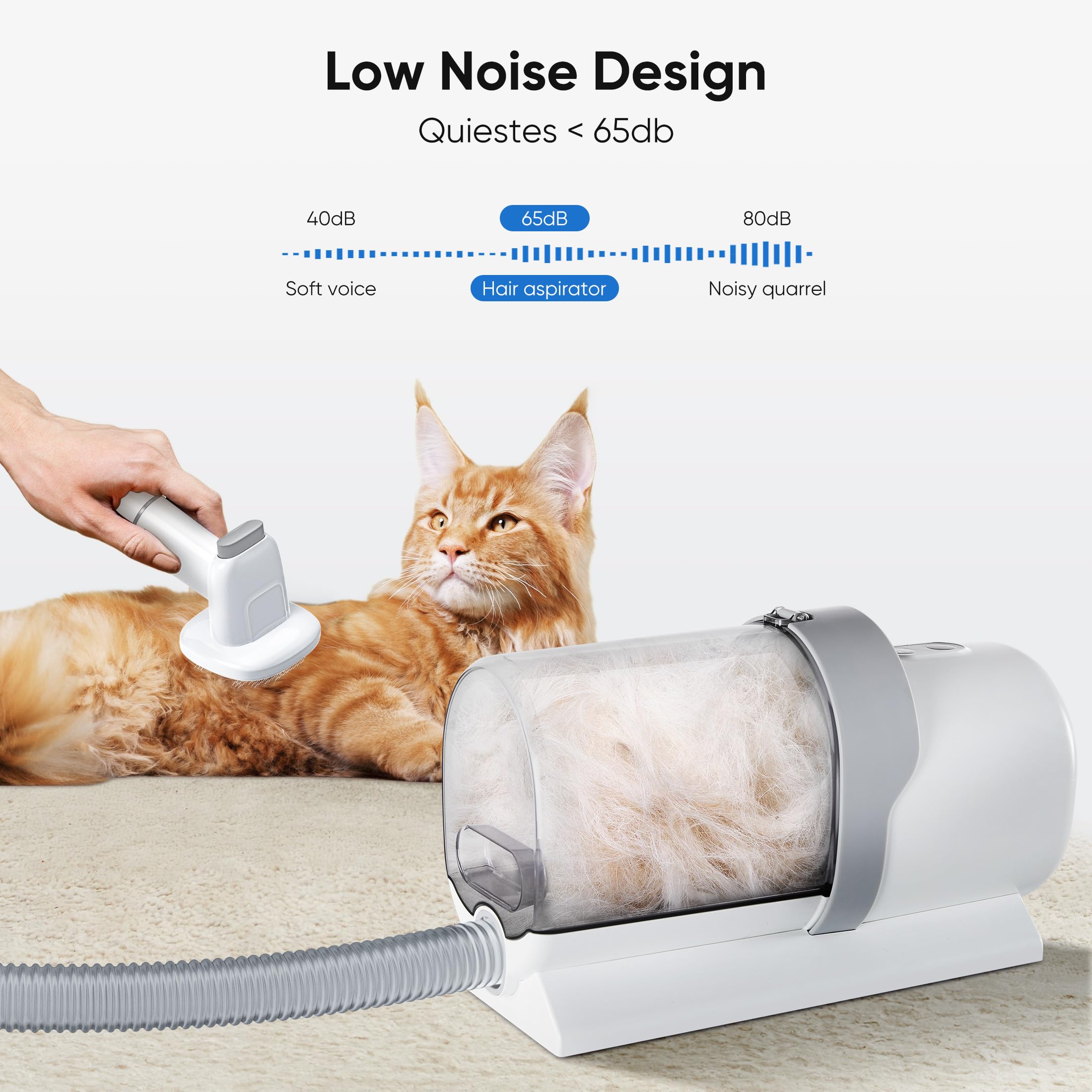 NEWBULIG deshedding brush removes loose fur safely