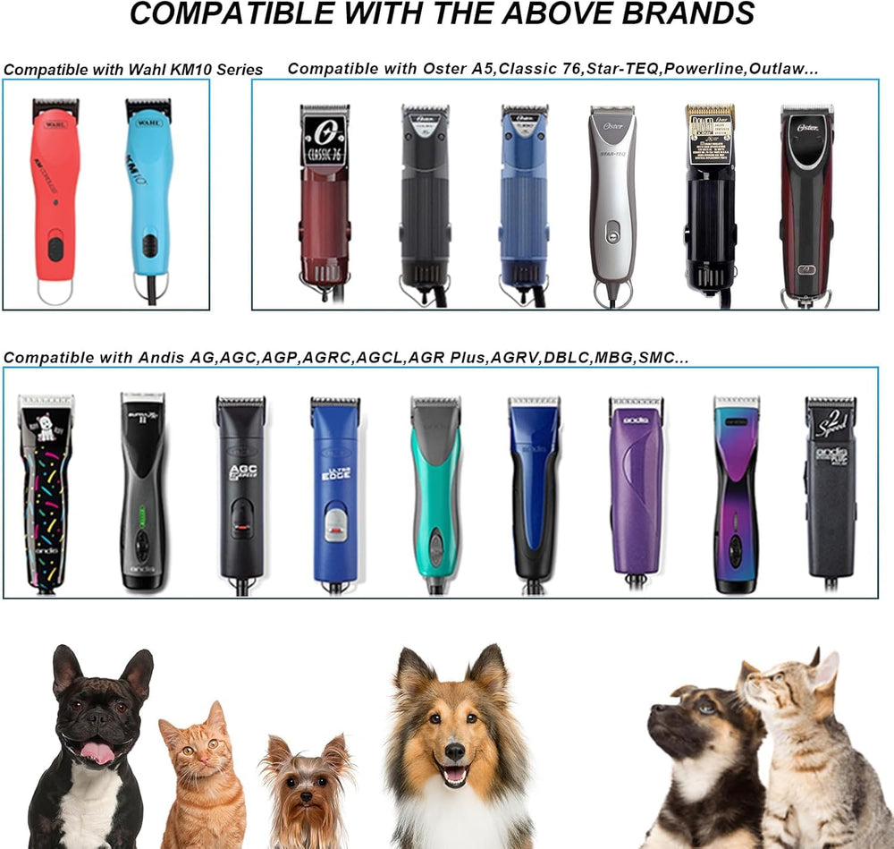 Newbulu blades compatible with Andis Oster Wahl KM10 clippers for easy blade swaps