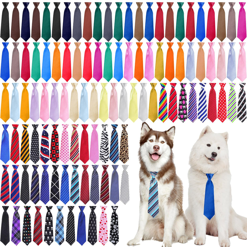 Newcotte 110-pcs dog ties bulk pack with vibrant colors for easy outfit matching