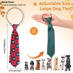 Newcotte large dog ties adjustable neck-band showing comfortable fit for most dogs