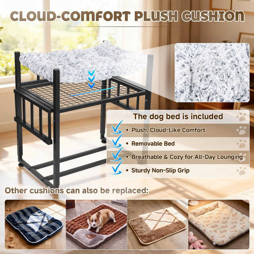 NewEle Beside Dog Bed compact size fits small bedrooms and corners.
