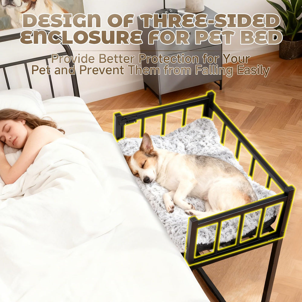 NewEle Beside Dog Bed removable cushion simplifies cleaning and refreshes.