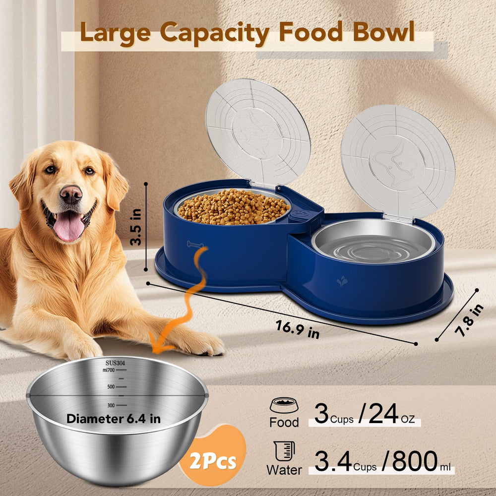 Newget 304 stainless steel dog bowl close-up highlights durability and odor-free use.