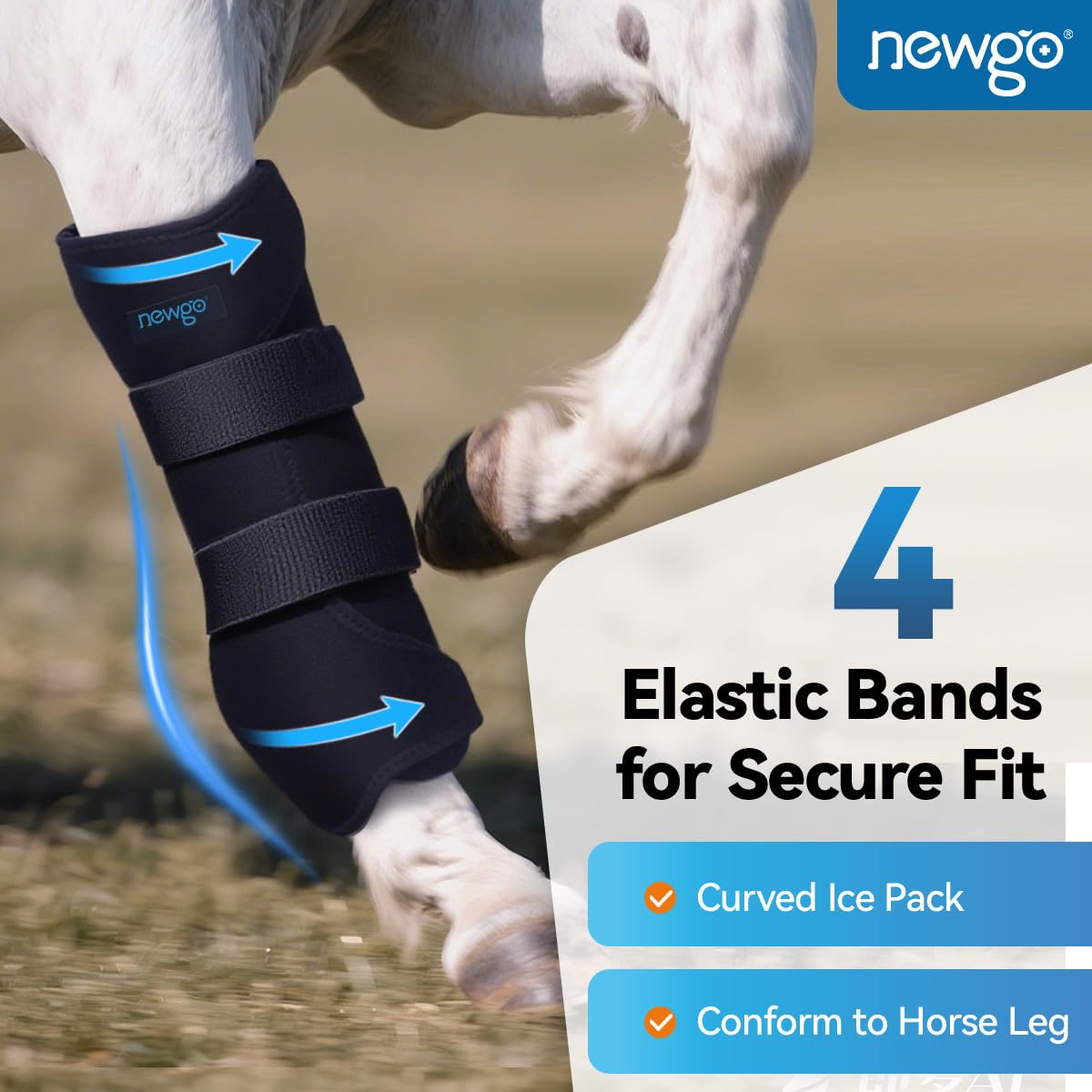 NEWGO 3D contoured leg design ensures secure fit on joints