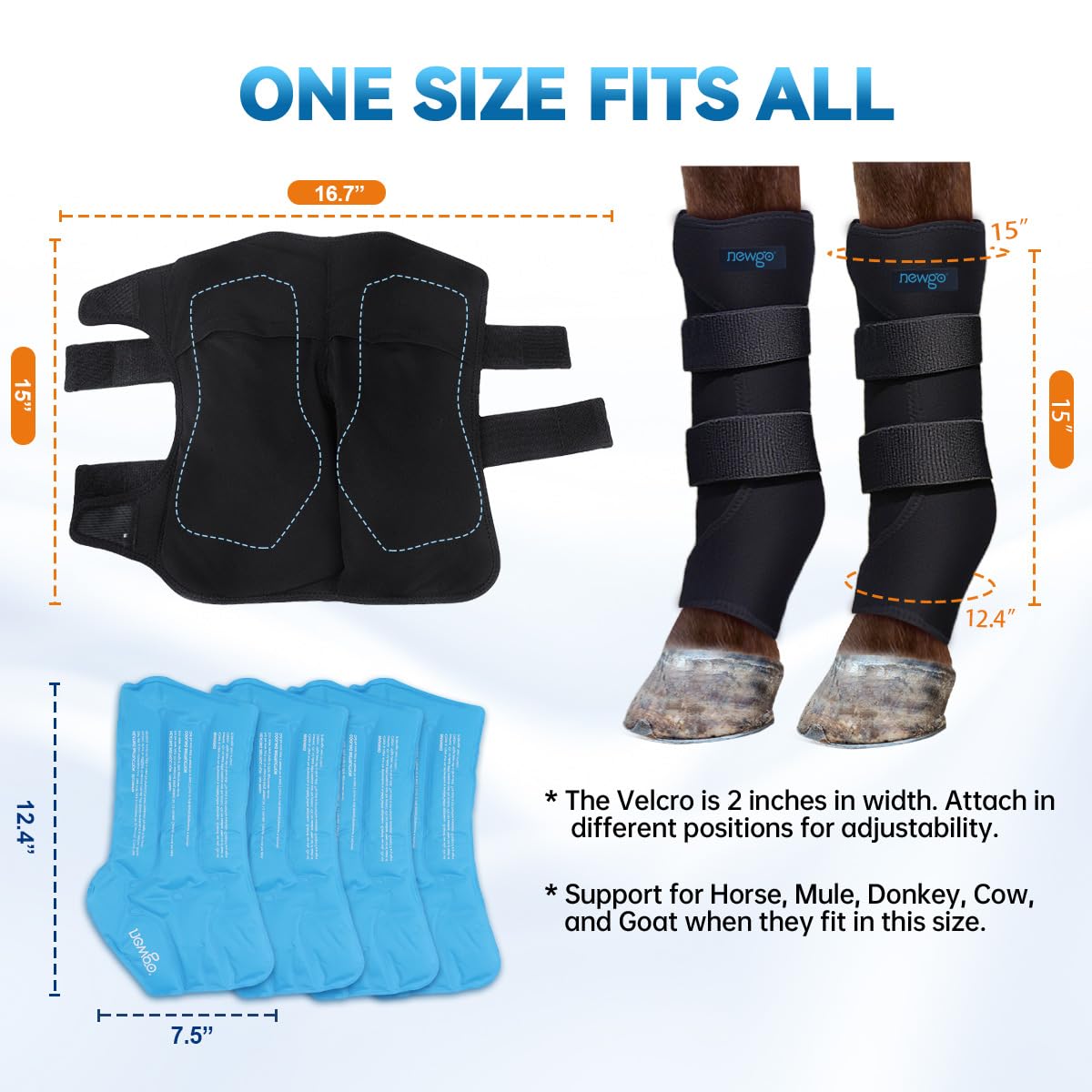NEWGO freezer-friendly gel packs for quick cold therapy after workouts