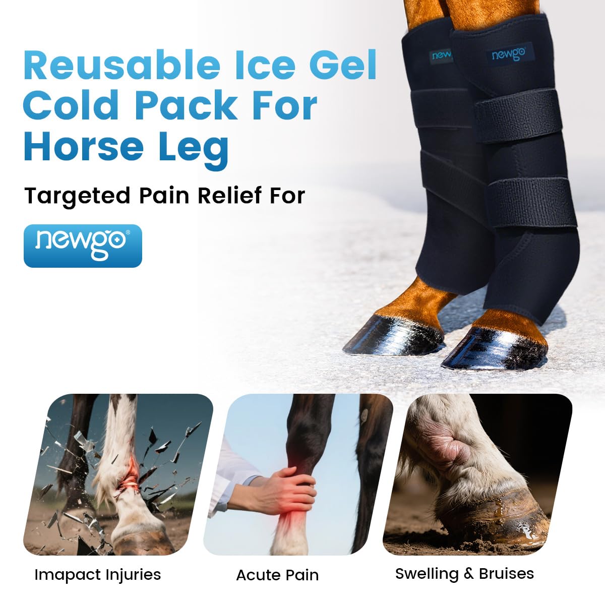 NEWGO inner gel packs provide even cold distribution for leg therapy