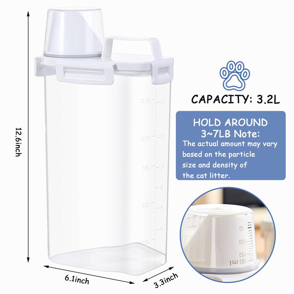 Newivi cat litter storage bin with sealed lock to keep contents dry.