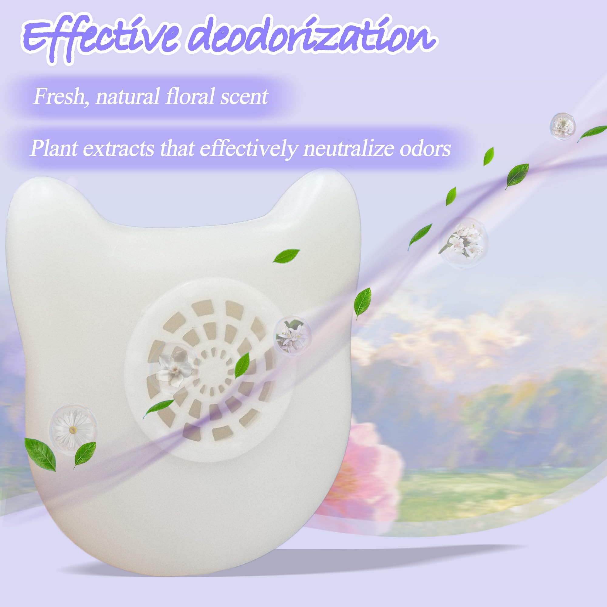 NEWKE camellia-flower-scent deodorizer releases a natural fresh aroma.