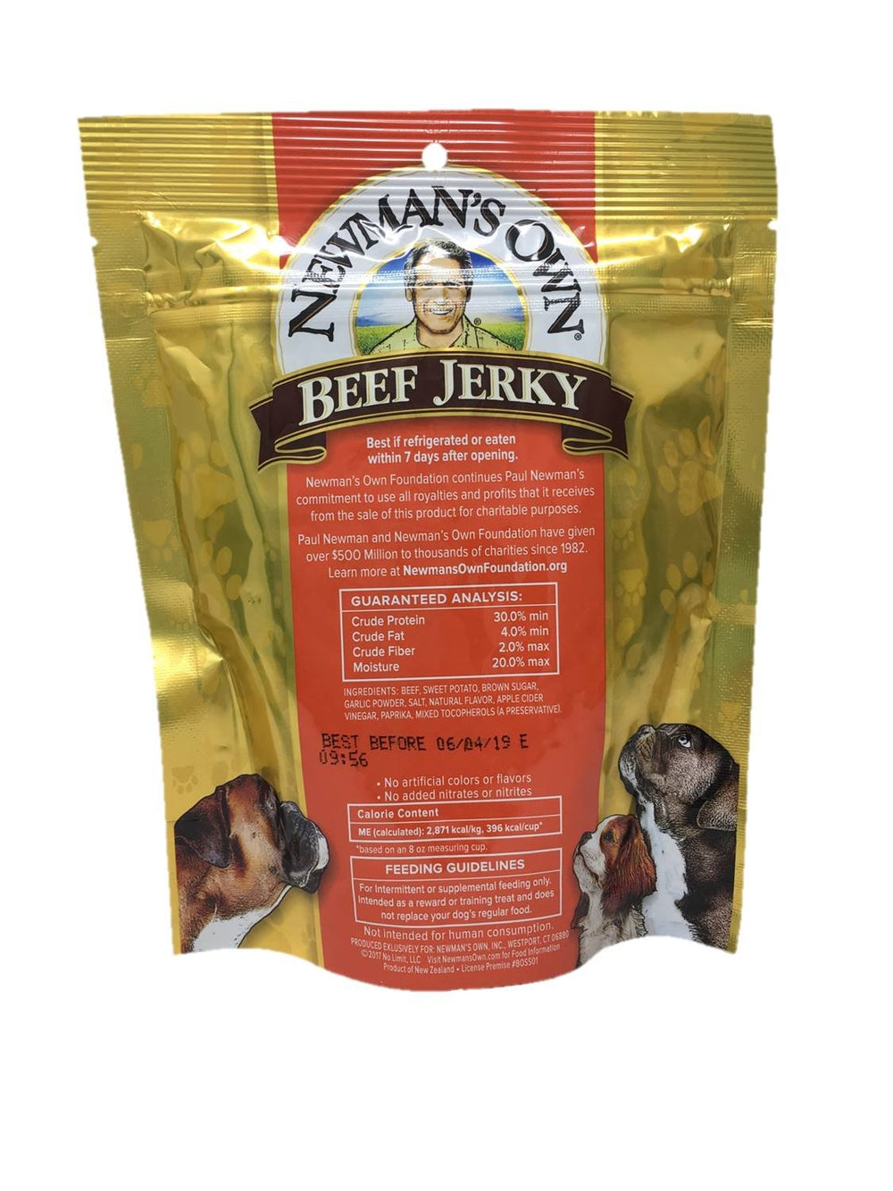 Serving suggestion: dog enjoying jerky reward during training session.