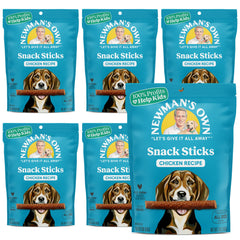 Newman's Own chicken snack sticks in a resealable bag for training rewards