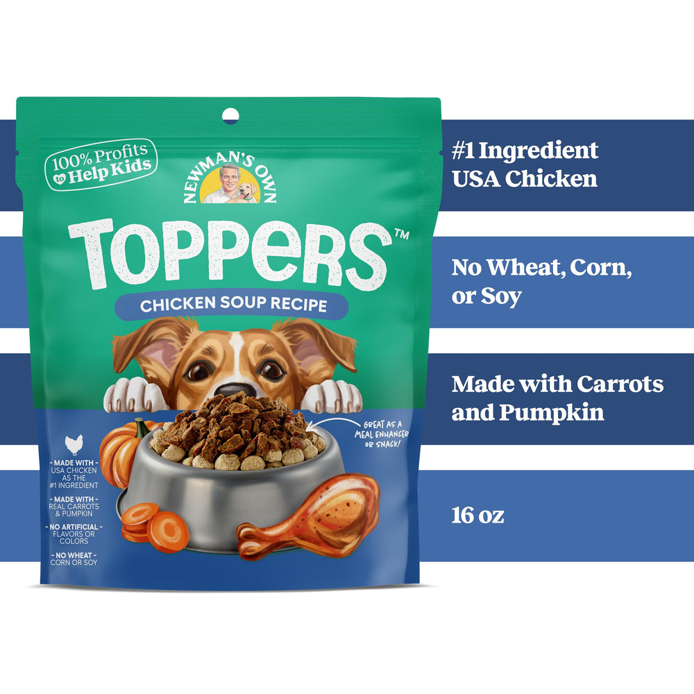 Newman's Own Chicken Soup Topper no-wheat-corn-soy keeps meals clean