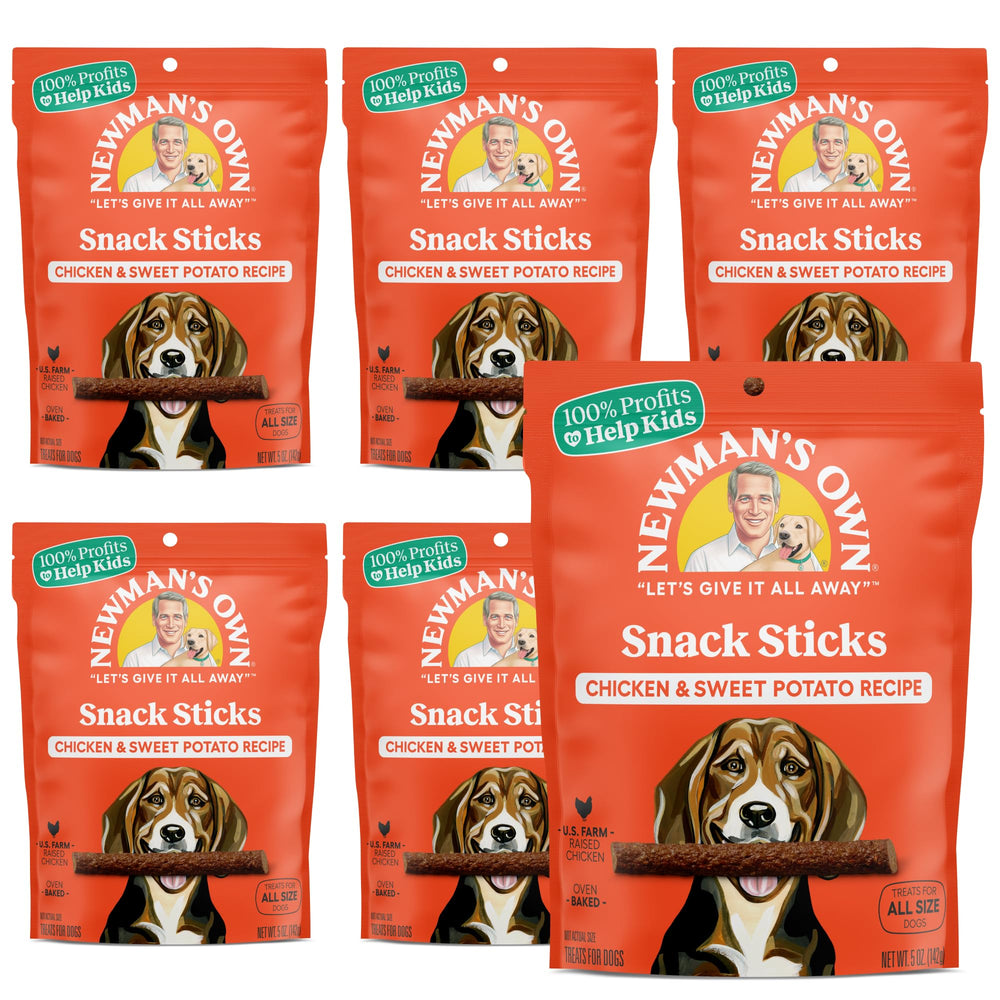 Newman's Own Chicken and Sweet Potato Sticks pack for quick training rewards.