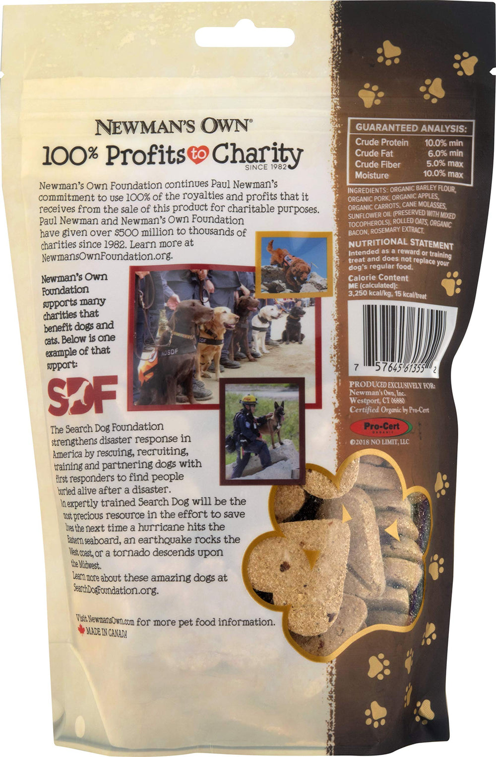 Newman's Own oven-baked crunch dog treat for daily rewards on the go