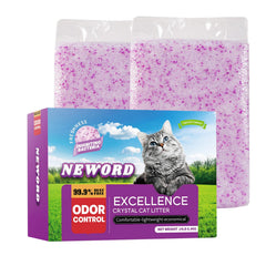 NEWORD Crystals cat litter pour for easy setup and fast odor containment.