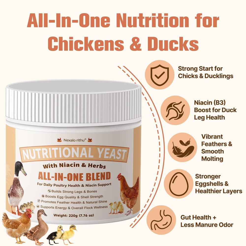 Nexalo Rithu yeast scoop showing easy, consistent feeding for flocks.