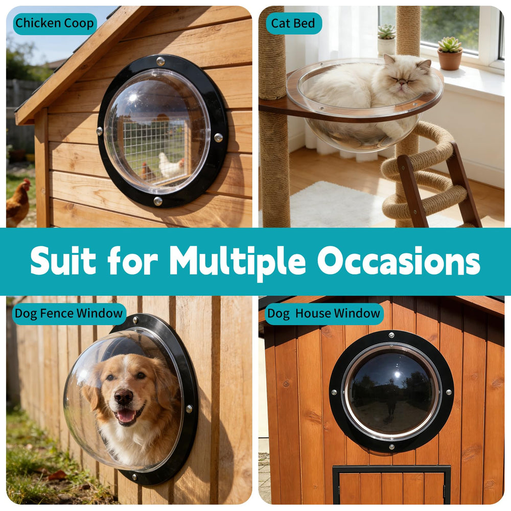 Nexboraque clear view pet peek window promotes interaction and welcome home smiles.