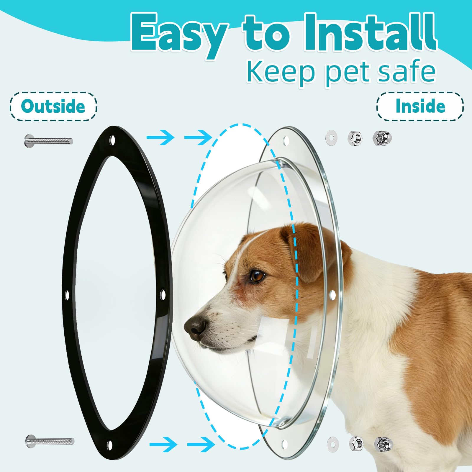Nexboraque dog fence window kit fits dogs, cats, and horses for versatile spaces.