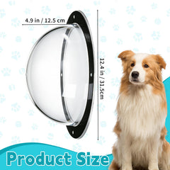 Nexboraque plastic dome provides unobstructed visibility, enhancing pet awareness indoors.