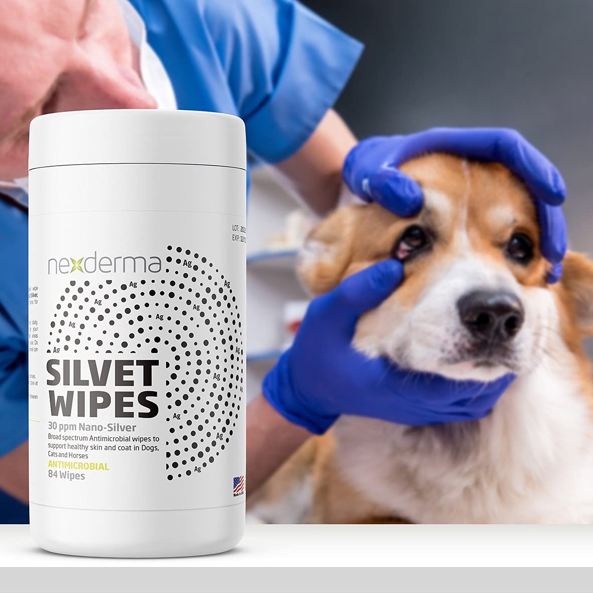 NEXDERMA pet wipes belly and rear for quick hygiene between baths