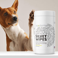 NEXDERMA pet wipes tear-stain area around eyes for quick refresh