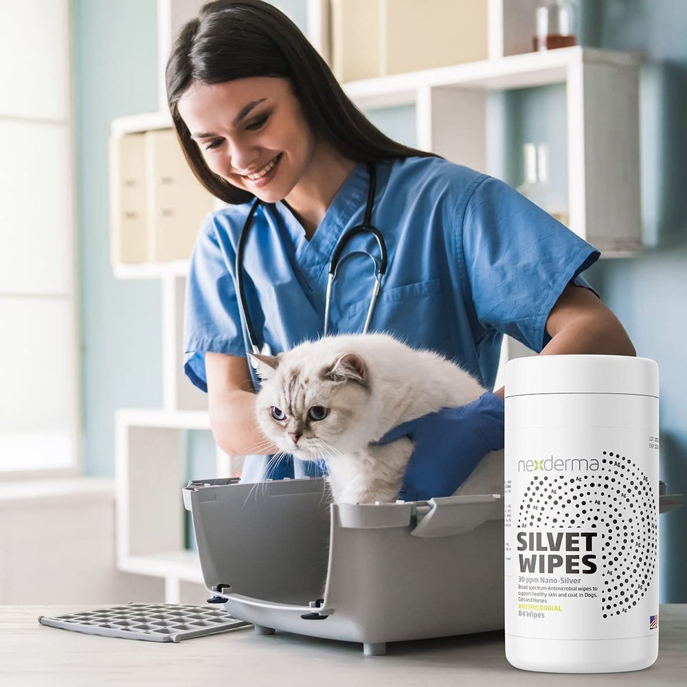 NEXDERMA pet wipes travel pack for on-the-go grooming