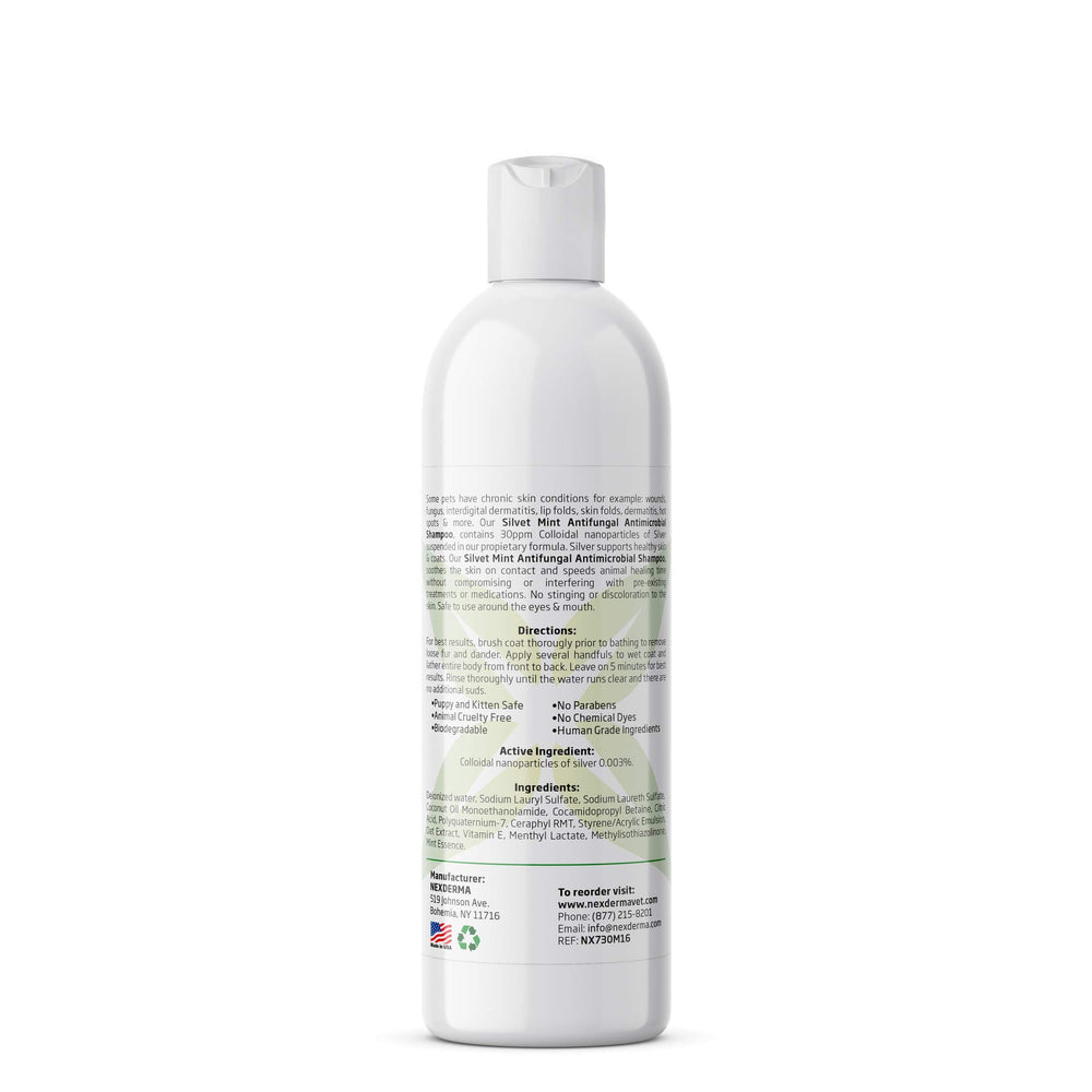 NEXDERMA Silvet shampoo pump top for easy, gentle cleansing.
