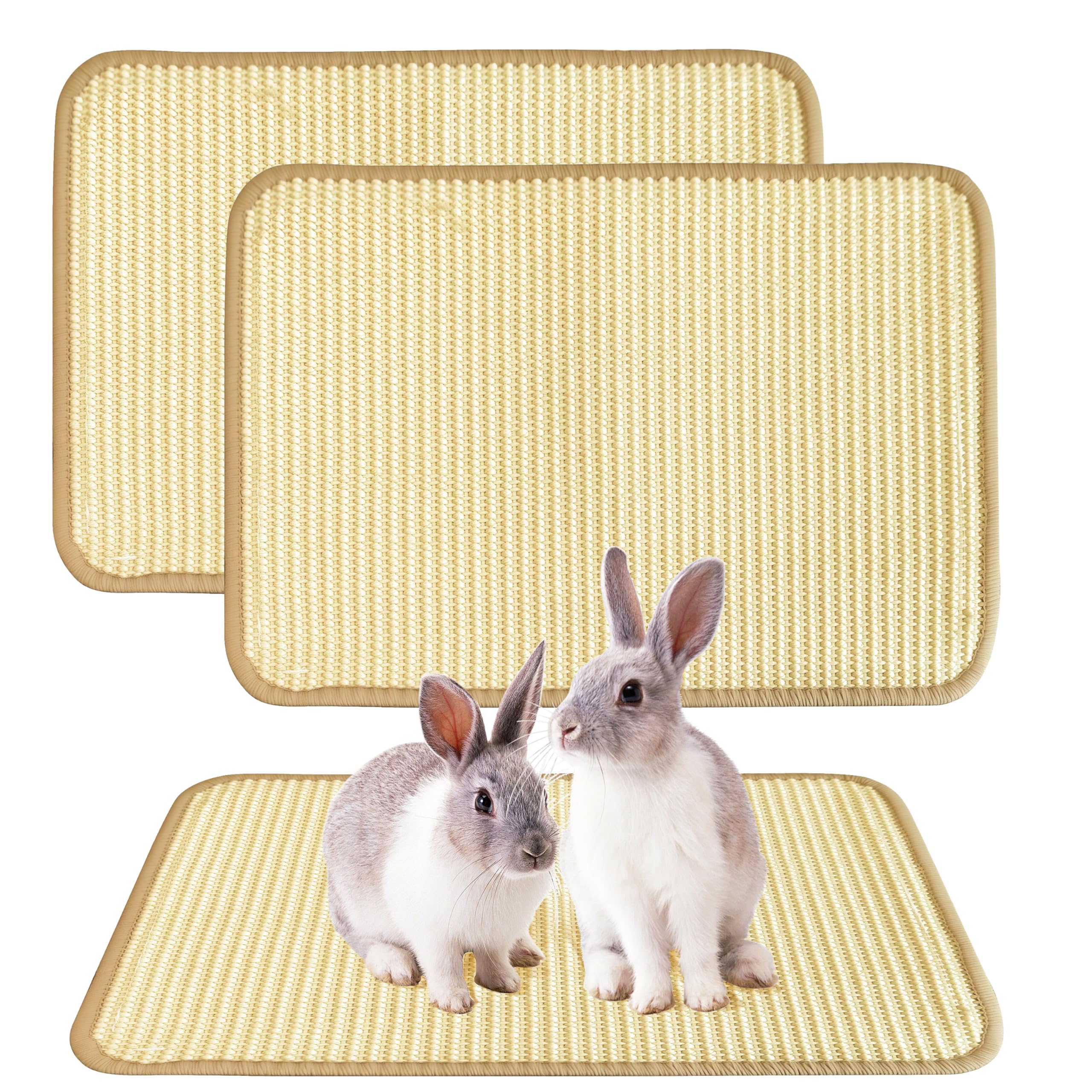 Nexlythara rabbit toys and bunny mat featuring natural sisal nesting pad for chewing and rest.