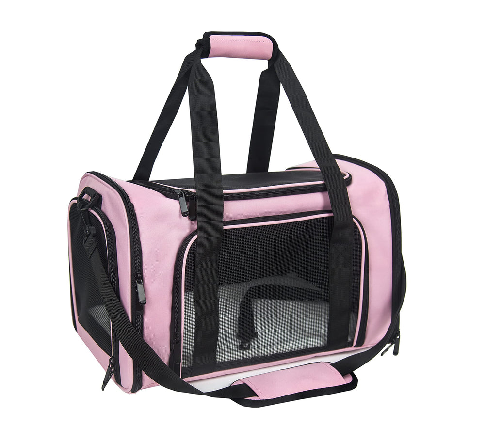 NextFri soft sided carrier top view, travel-ready for small pets.