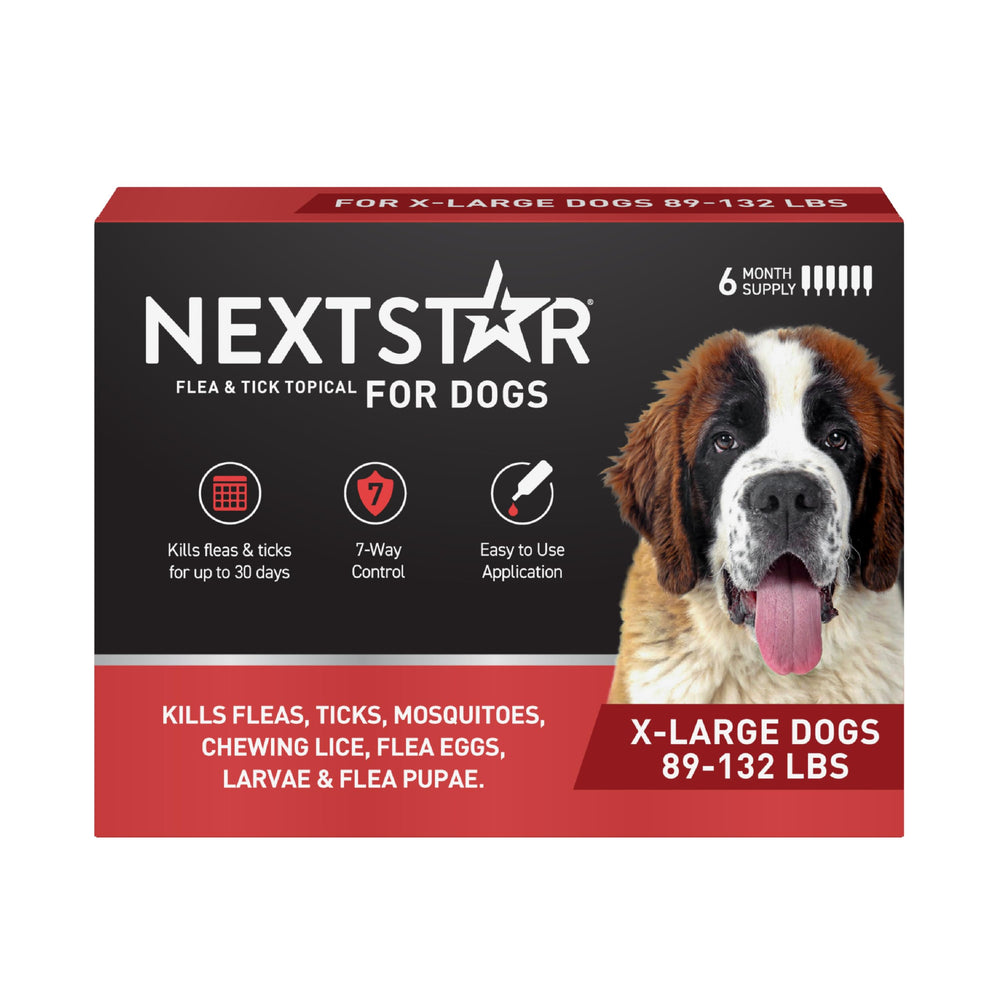 NEXTSTAR dog bottle application for quick topical protection.