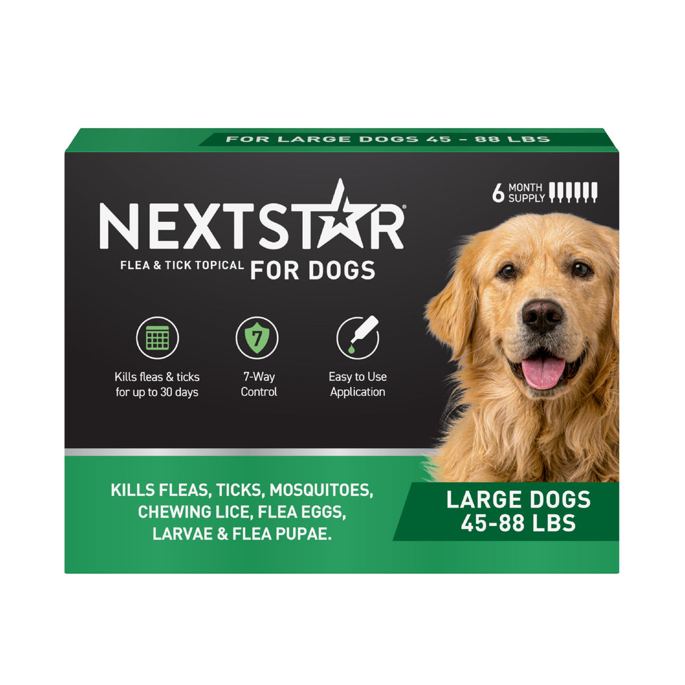 NEXTSTAR dog flea-tick 30-day protection topical drops for steady defense.