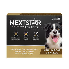 NEXTSTAR dog topical drops applied to skin for fast flea and tick relief