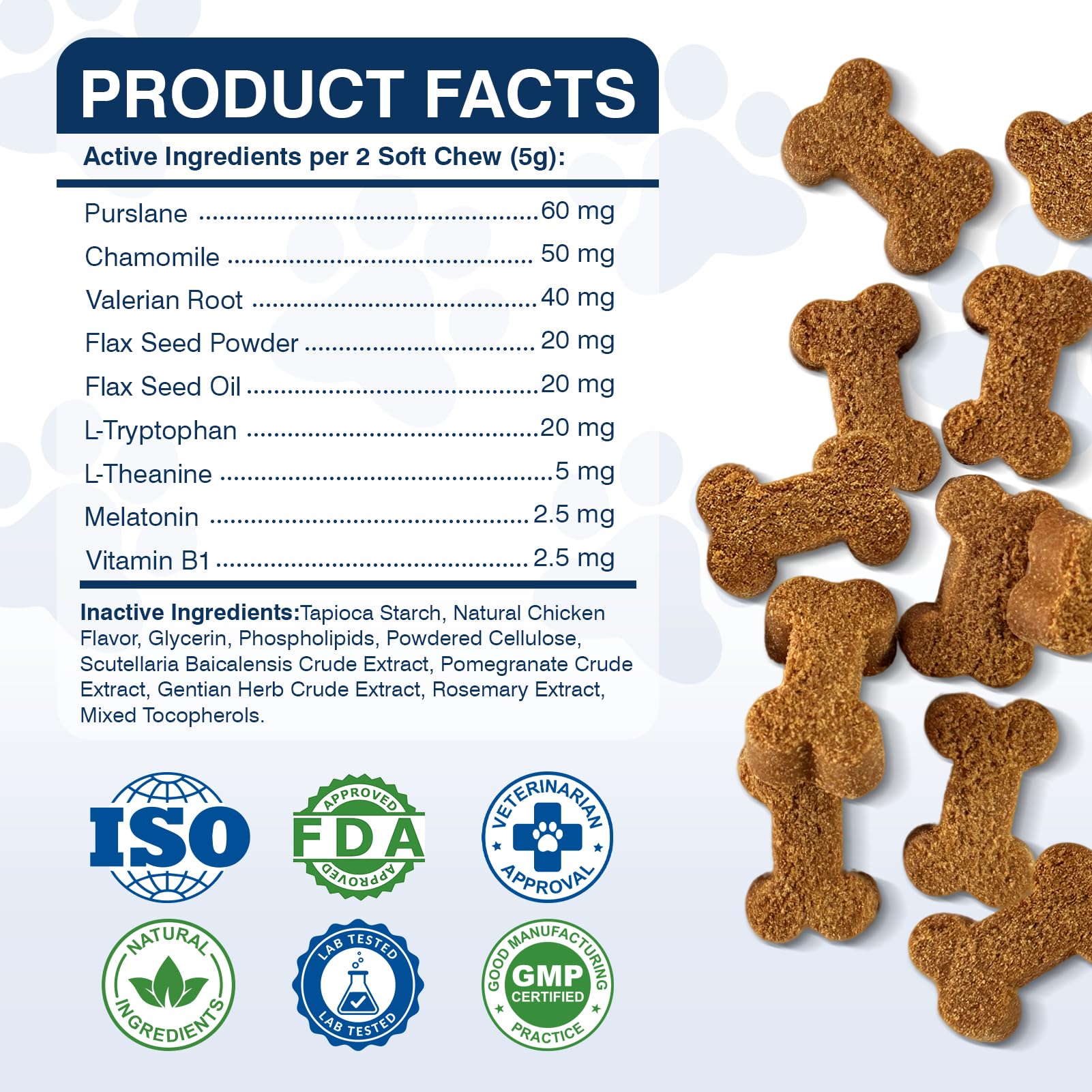NEXZL calming chews for dogs with chicken flavor; palatable stress relief.