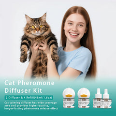 NHMFMLZW cat pheromone diffusers with four refills for extended calm