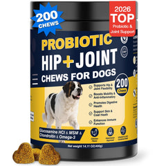 NHWHDJH dog joint supplement bottle promotes daily mobility for active dogs