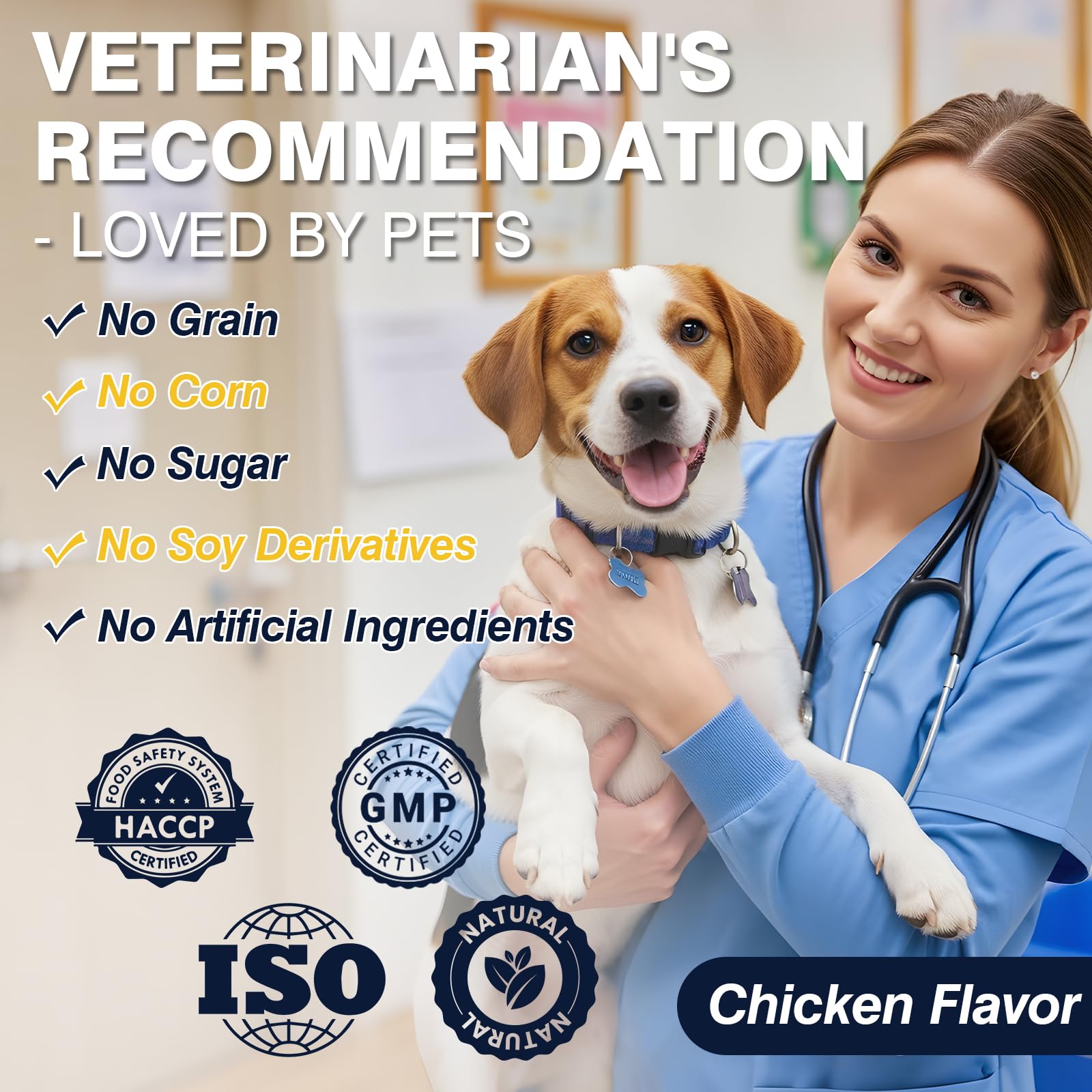 NHWHDJH glucosamine chondroitin dog supplement supports joints and cartilage