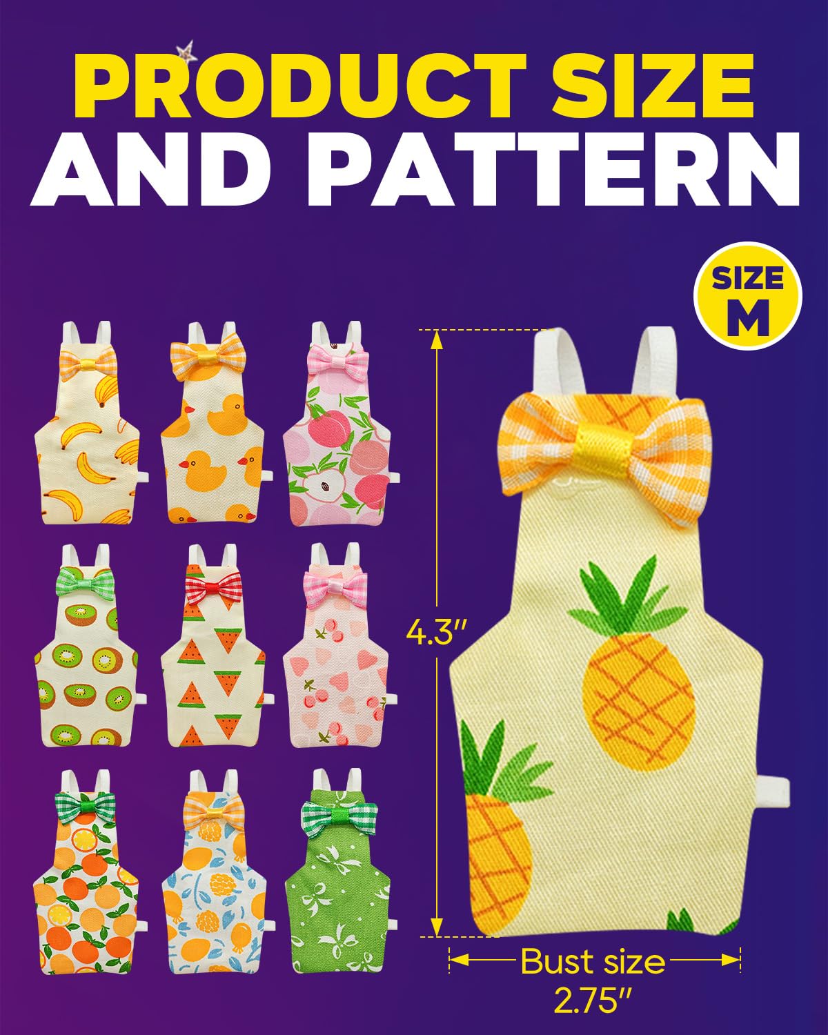 NHWNHW size M parrot diapers suitable for parakeets and similar birds.