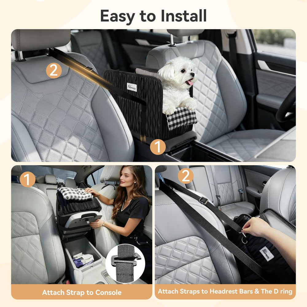 Nibnozy dog car seat pad detaches for quick cleaning after trips