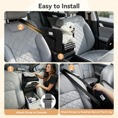 Nibnozy dog car seat pad detaches for quick cleaning after trips