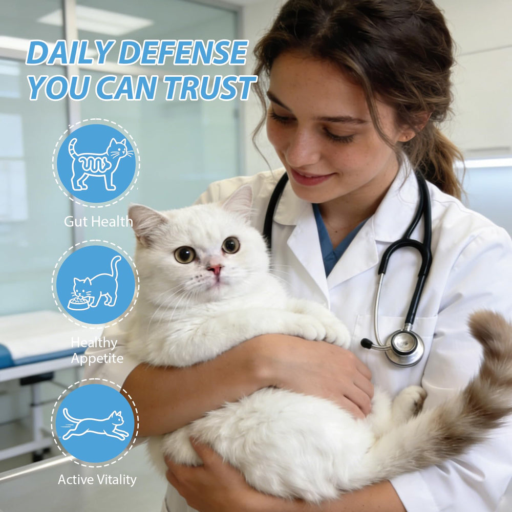 Cat being fed with liquid fenbendazole for easy administration.