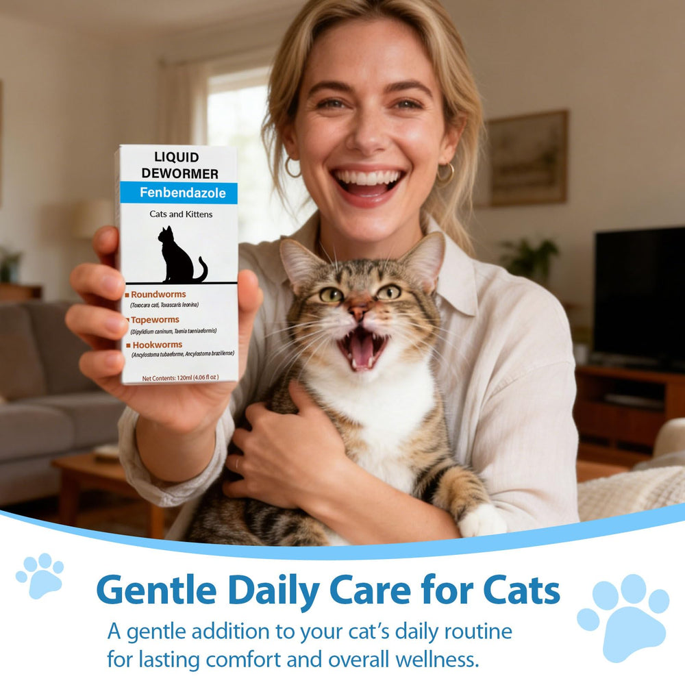 Packaging box and 4oz bottle with instructions for Nice2CU dewormer.