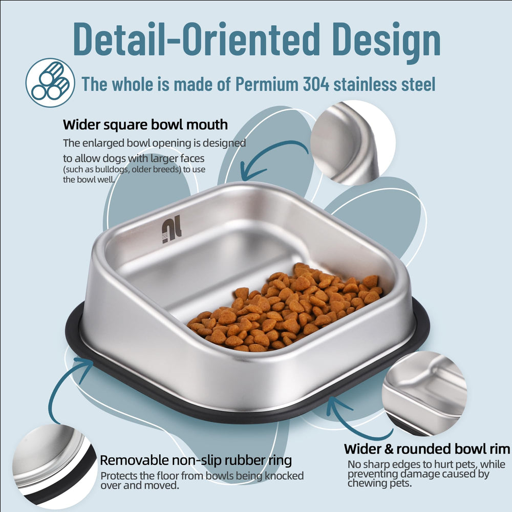Nicelock non-slip-base keeps the bowl steady during mealtime.