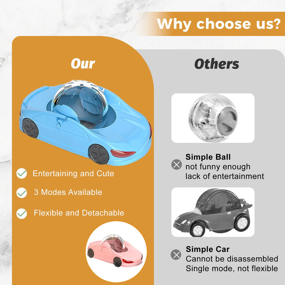 Nicerice hamster car pink design sparks curiosity during play.
