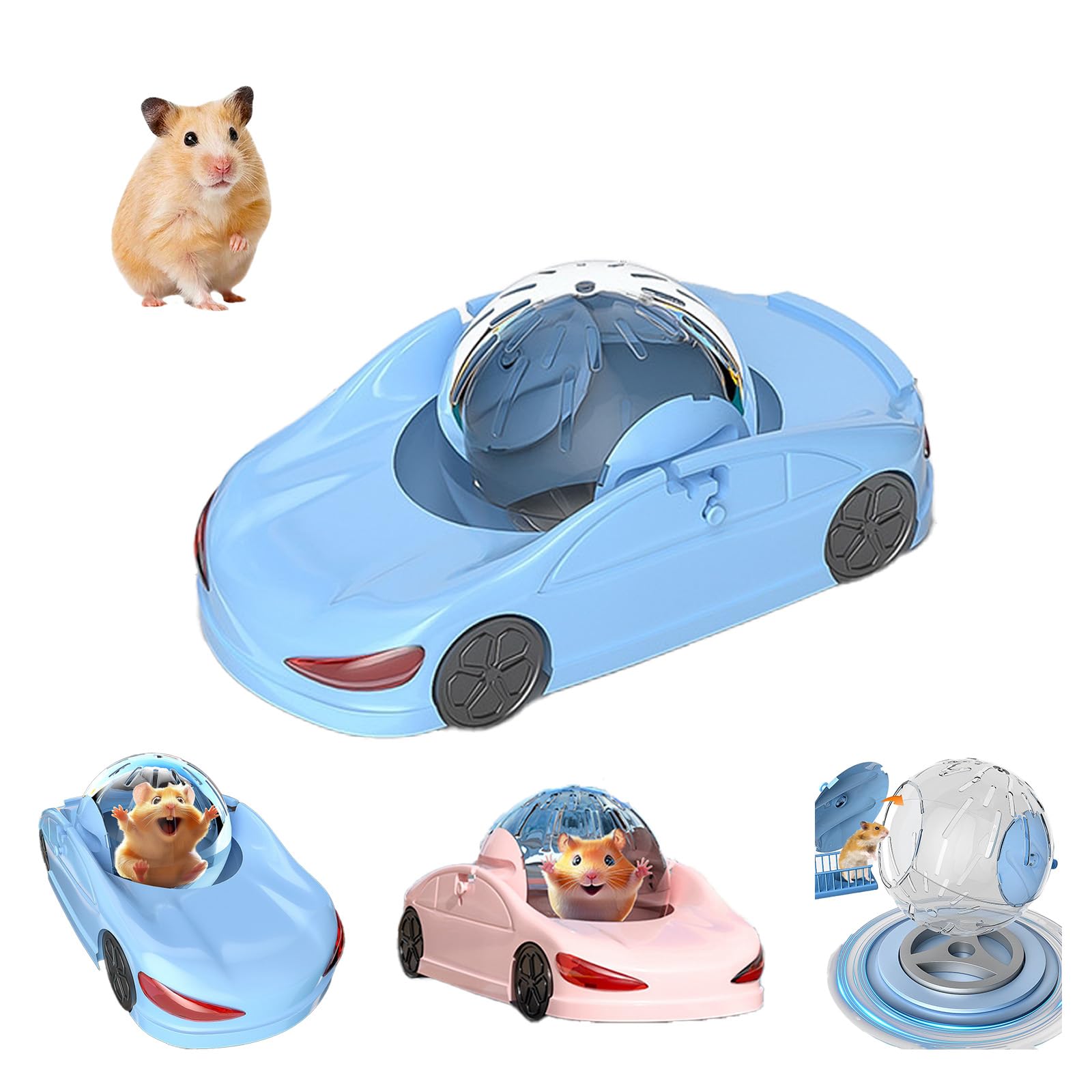 Nicerice hamster car shows a unique sports car design for interactive play.