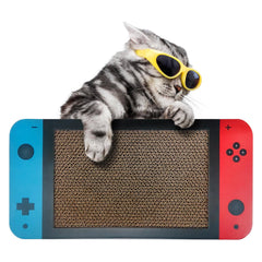 NICETHUMB Gaming Cat Scratcher front view for interactive play and double-sided scratching.