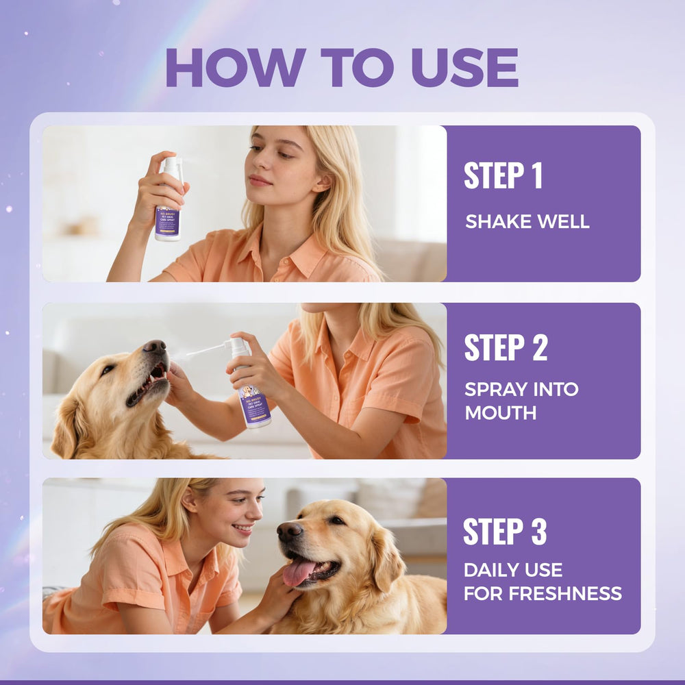 Nichalous Furaqua pet dental spray supports convenient no brushing routine.