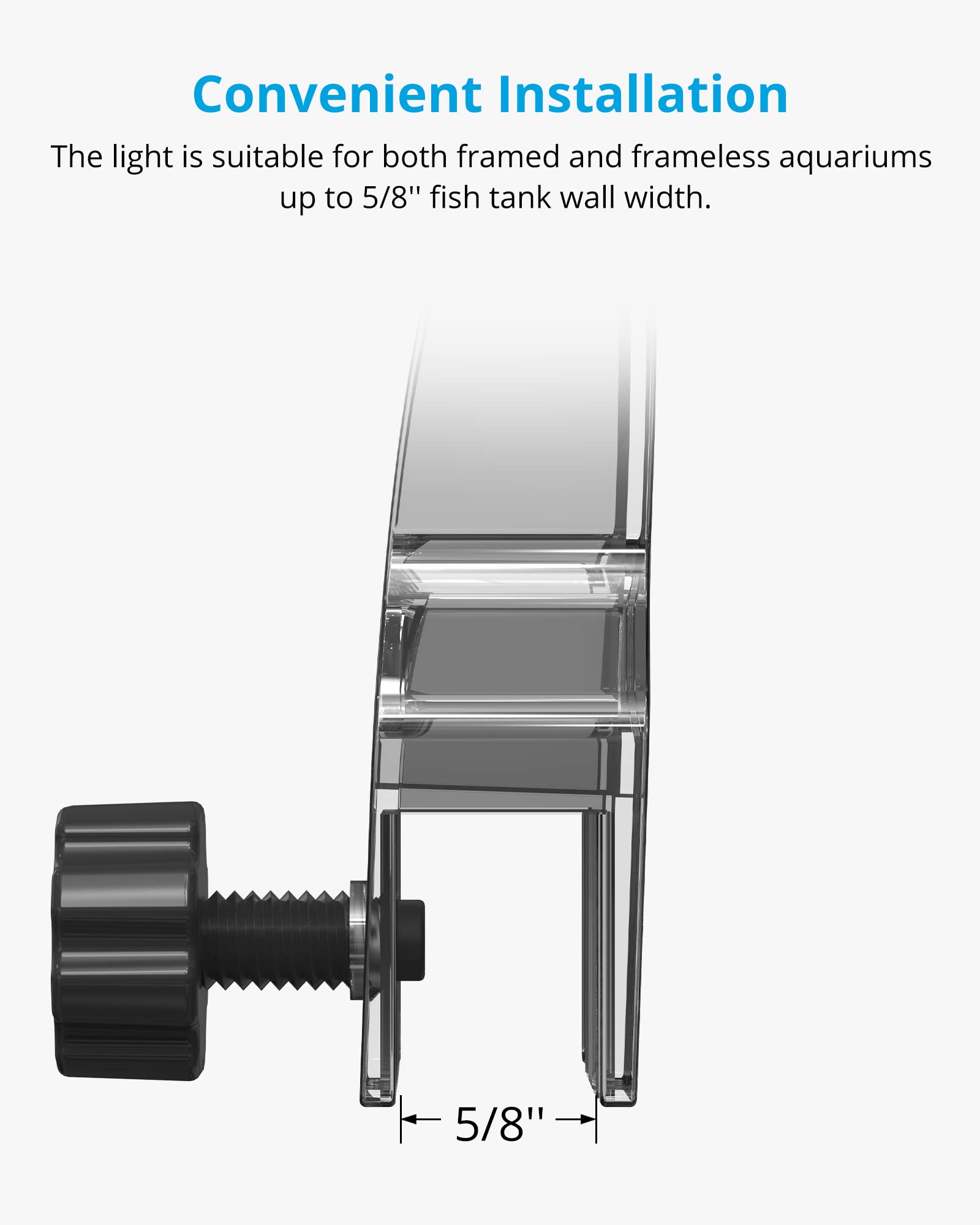 NICREW Clip-on Aquarium Light adjustable brightness for precise light levels