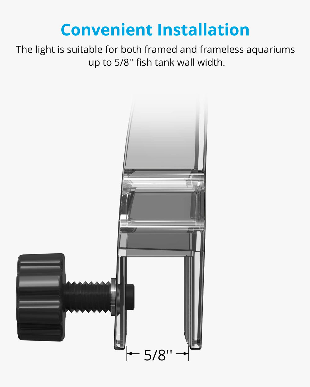 NICREW Clip-on Aquarium Light adjustable brightness for precise light levels