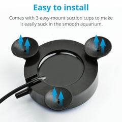 NICREW multi-color LED volcano ornament lights up slowly for soothing aquarium ambience.